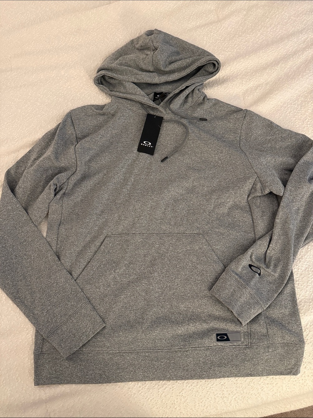 NWT! Oakley Heather Gray Athletic Pullover Hoodie
